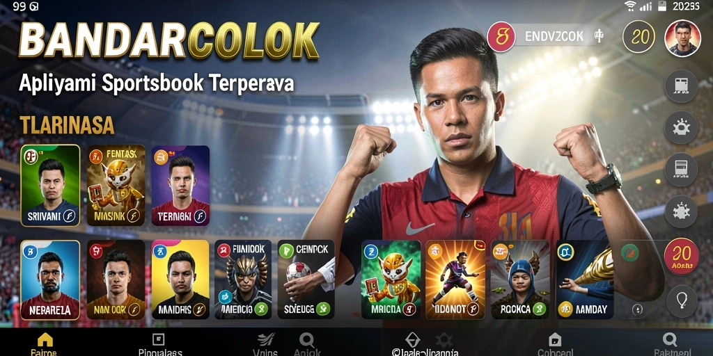 Tampilan antarmuka aplikasi BANDARCOLOK yang menarik dan informatif.