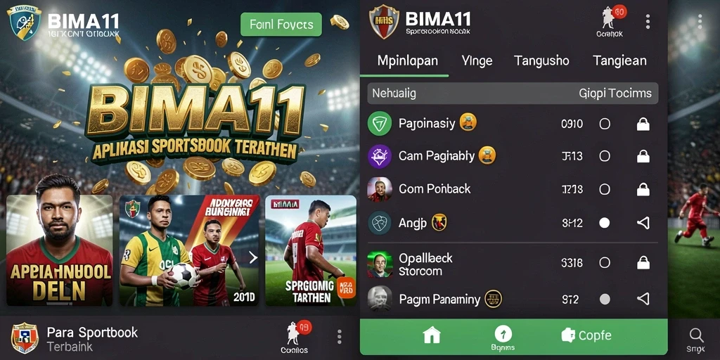 Screenshot BIMA11 menunjukkan tampilan Sportsbook yang menarik dan ramah pengguna.