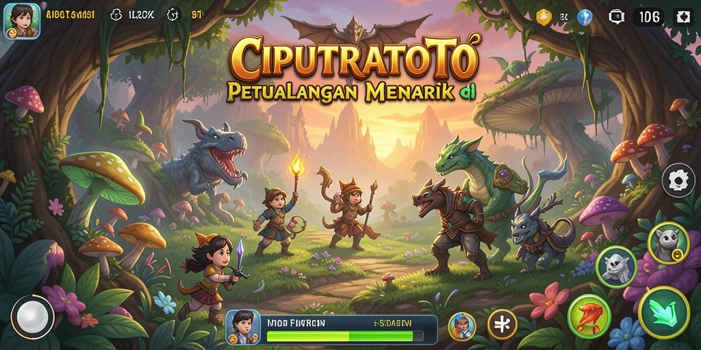 Screenshot gameplay menunjukkan aksi seru dan eksplorasi di CIPUTRATOTO.