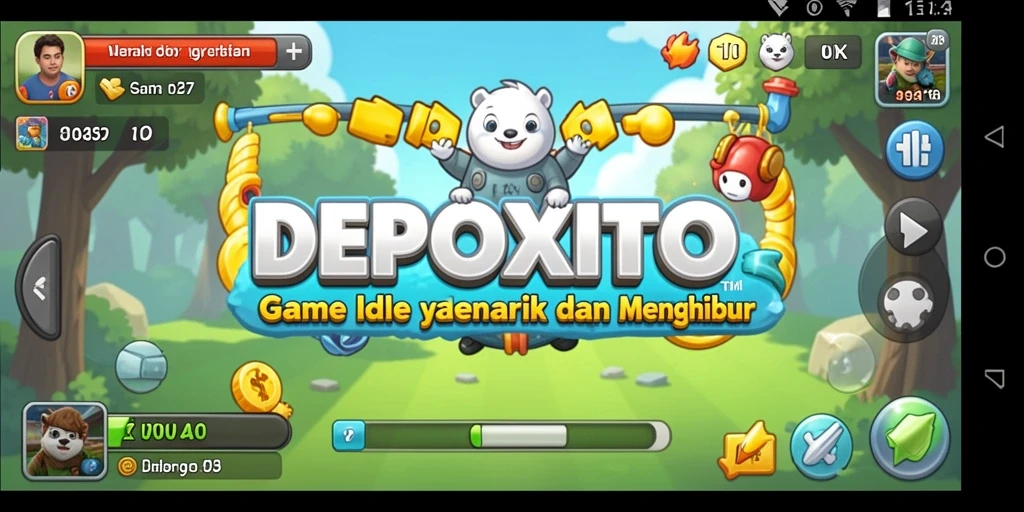Screenshot gameplay DEPOXITO yang menunjukkan kemajuan depo.