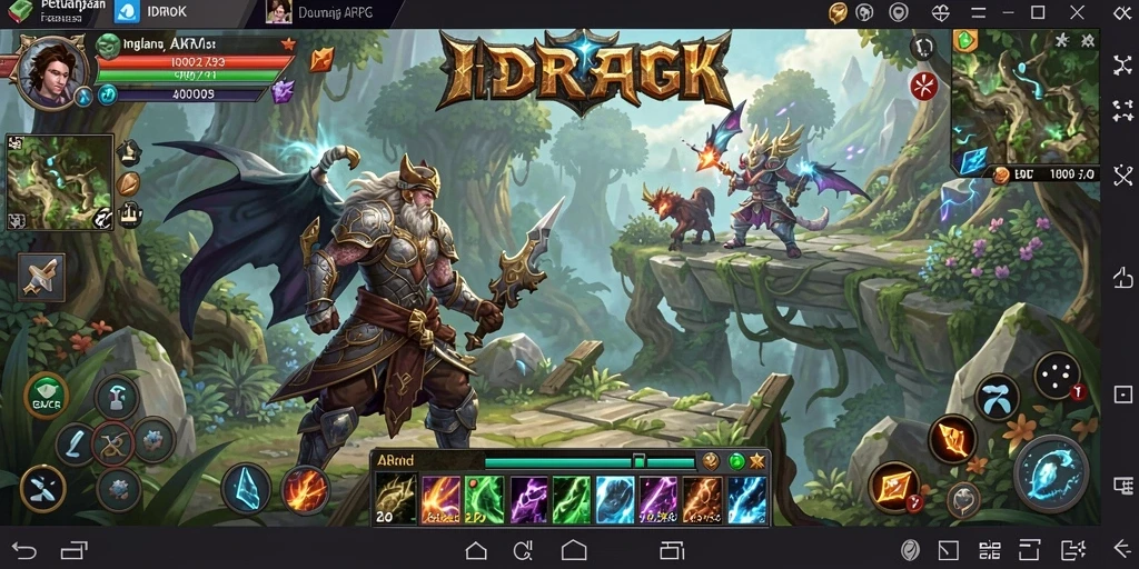 Tampilan gameplay ARPG mendebarkan dalam IDROK.