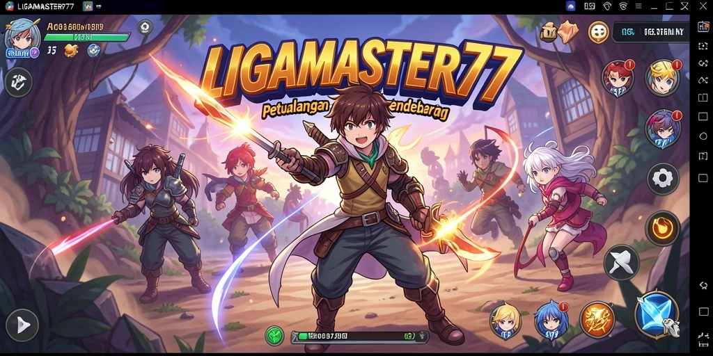 Tampilan gameplay LIGAMASTER77 yang menarik dengan karakter Anime.