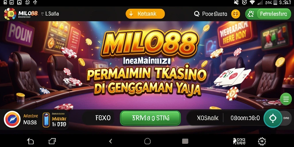Screenshot gameplay <strong>MILO88</strong> yang menampilkan suasana kasino yang menegangkan.