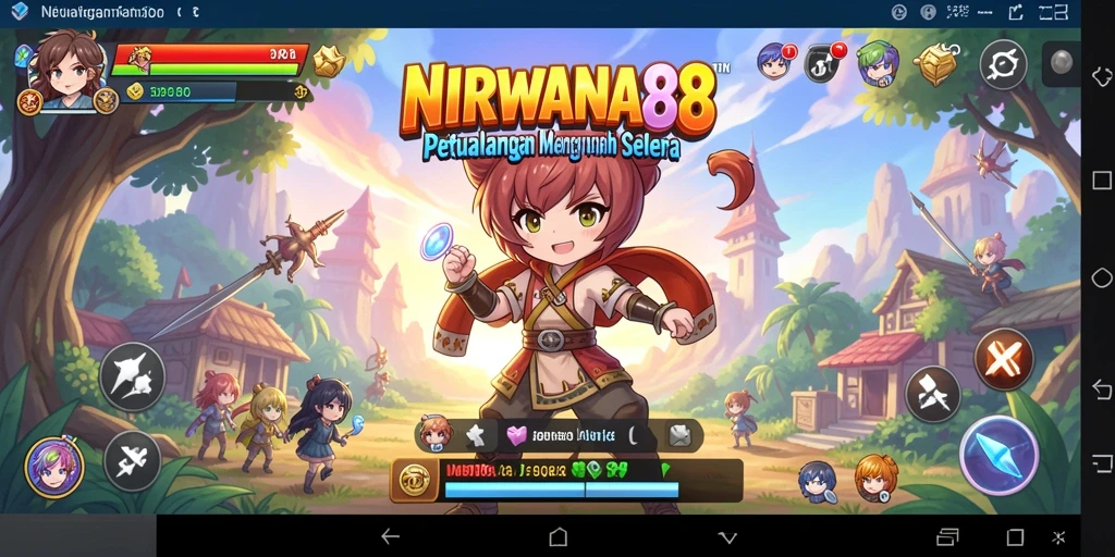 Gameplay NIRWANA88 menampilkan pertempuran karakter Anime yang seru dan dinamis.