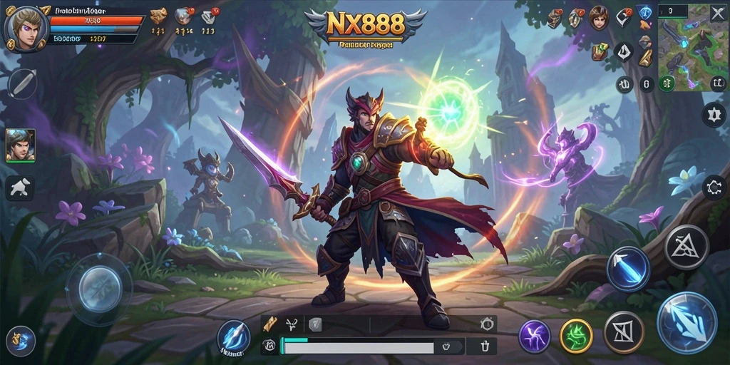 Gameplay seru ARPG di NX888 dengan pertarungan intens.