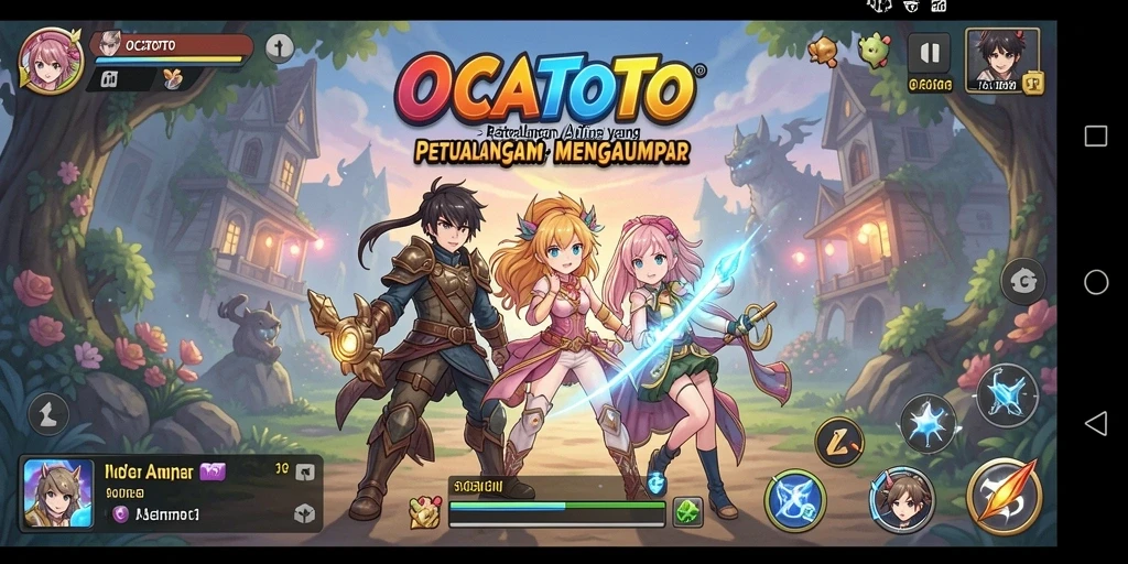 Tampilan gameplay OCATOTO yang menakjubkan dengan karakter Anime.
