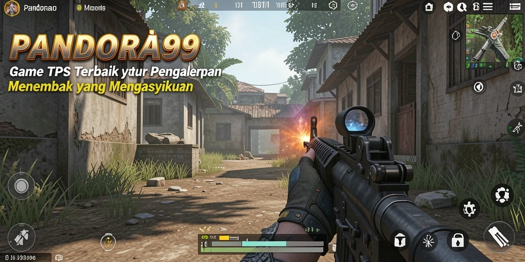 Menampilkan gameplay menegangkan dalam PANDORA99 dengan aksi tembak-menembak yang mendebarkan.