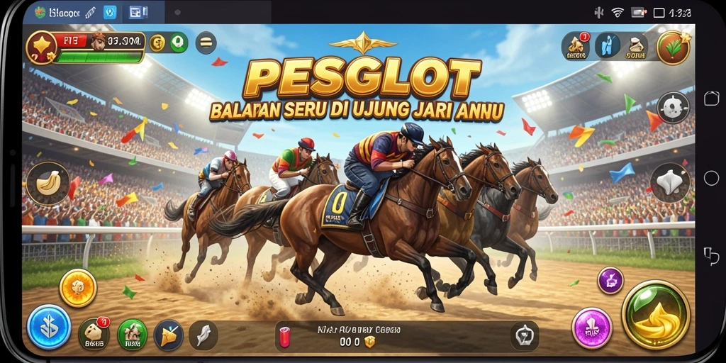 Tampilan gameplay utama PESGSLOT yang seru dan penuh adrenalin.