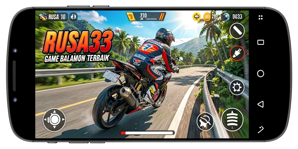 Gameplay seru balapan motor di RUSA33 menunjukkan aksi mendebarkan.