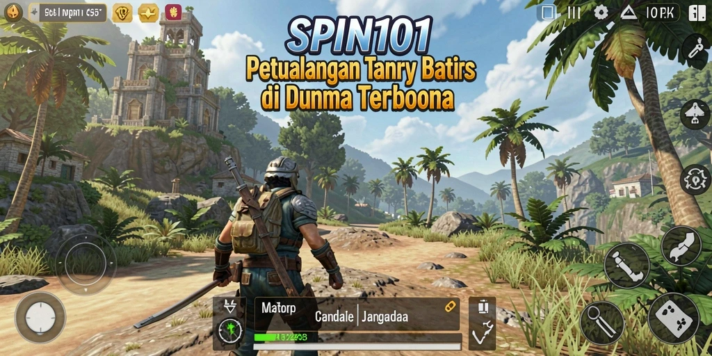 Tampilan gameplay SPIN101 yang seru di dunia terbuka.