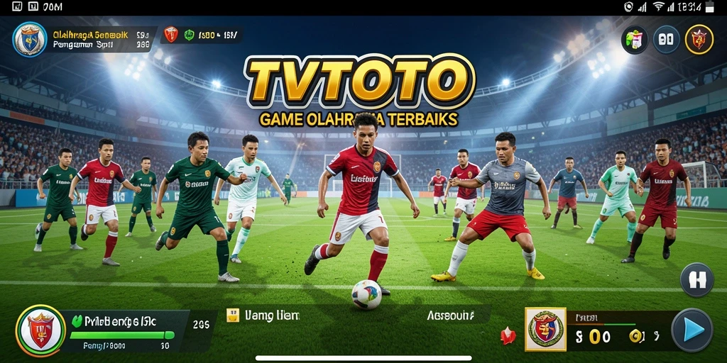 Tampilan gameplay seru dari TVTOTO yang menampilkan aksi olahraga mendebarkan.