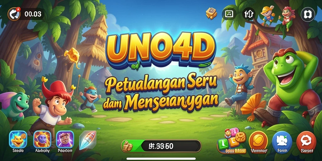 Tampilan gameplay <strong>UNO4D</strong> yang menampilkan petualangan seru dan mendebarkan.